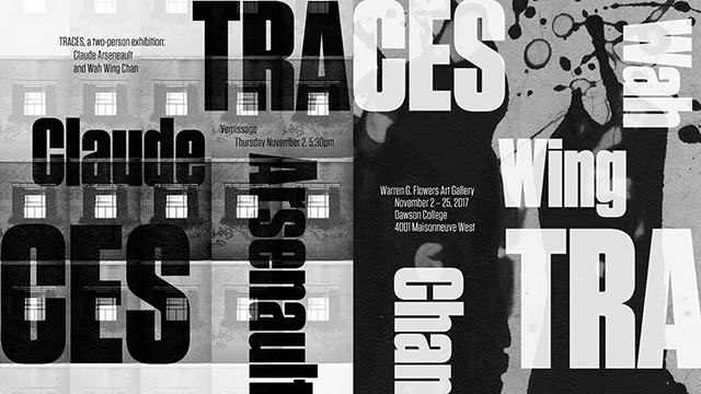 email invite to Traces exhibition