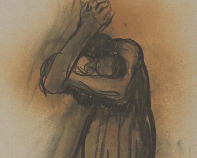 ‘Stehende-Mutter-Saugling-ans-Gesicht-druckend-Standing-Mother-Pressing-Infant-to-her-Face